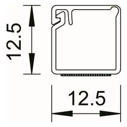 OBO Bettermann Minikanal WDK MD12, 12,5x12,5x2000mm, PVC, Reinweiß... OBO-6150284 4012196493036 (Abb. 1)
