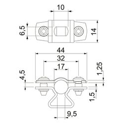 OBO Bettermann Abstandschelle ASL 733 17 G, 14-17mm, Stahl, galvanisch verzinkt... OBO-1362762 4012196600052 (Abb. 1)