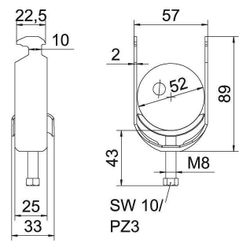 OBO Bettermann Bügelschelle 2056 BS-H1-M-52, 46-52mm, Stahl, feuerverzinkt... OBO-1186049 4012196848737 (Abb. 1)