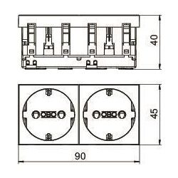OBO Bettermann Schutzkontaktsteckdose STD-D0 MZGN2, 16A 250V, Kunststoff, Grün... OBO-6120026 4012196047147 (Abb. 1)