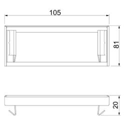 OBO Bettermann Endstück PYROLINE Rapid PLM EP 0810 FS, 105x20x81mm, Stahl, bandverzinkt... OBO-7218090 4012197310226 (Abb. 1)