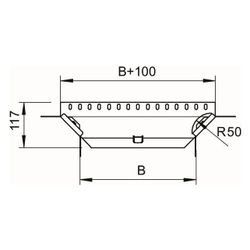OBO Bettermann Anbau-Abzweigstück RAA 610, 60x100mm, Stahl, bandverzinkt... OBO-6040403 4012196379392 (Abb. 1)