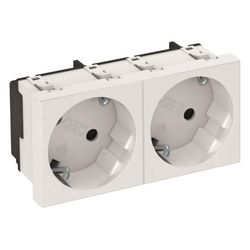OBO Bettermann Schutzkontakt-Steckdose STD-D3S RW2 33 Grad 2-fach, 250V 16A, Thermoplast, ... OBO-6120103 4012197255787 (Abb. 1)