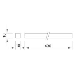OBO Bettermann Klemmschiene 1801 KL2, 430x10x10mm, Messing vernickelt... OBO-5015804 4012195378976 (Abb. 1)