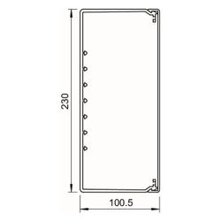 OBO Bettermann Wand- und Deckenkanal WDK100230RW, 100x230x2000mm, PVC, Weiß... OBO-6191355 4012195042303 (Abb. 1)