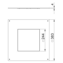OBO Bettermann Montagedeckel DUG 350-3 9, 383x383x4mm, Stahl, FS... OBO-7400513 4012195431435 (Abb. 1)