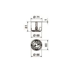 OBO Bettermann Hohlwand-Gerätedose HG 61-L, 68mm, 61mm, Kunststoff, orange... OBO-2003808 4012196715947 (Abb. 1)