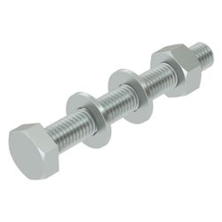 OBO Bettermann Sechskantschraube SKS 10x80 F, M10x80, 17mm Schlüsselweite, Stahl, Zink... OBO-6418250 4012196437474 (Abb. 1)