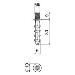 OBO Bettermann Steckdübel Delta-Push GM6 30, 6mm Bohrlochdurchmesser 35mm Bohrlochtiefe 30... OBO-2351673 4012197430788 (Abb. 1)