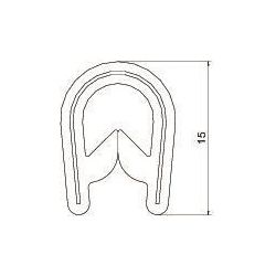 OBO Bettermann Kantenschutzband KSB 4 PVC, 10,5x15,0mm, 10m, Kunststoff, Schwarz... OBO-6072895 4012196295579 (Abb. 1)