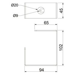 OBO Bettermann Kabelbügel PLM CB 1220 FS, 94x45x102mm, 7218150... OBO-7218150 4012197310479 (Abb. 1)