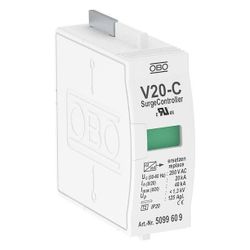 OBO Bettermann Überspannungsableiter V20-C 0-280, 280V 1 TE, 1,3 kV 20 kA 40 kA... OBO-5099609 4012195396918 (Abb. 1)