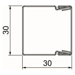 OBO Bettermann Leitungsführungskanal LKM30030RW, 30x30x2000mm, Stahl, Reinweiß... OBO-6248489 4012196746873 (Abb. 1)