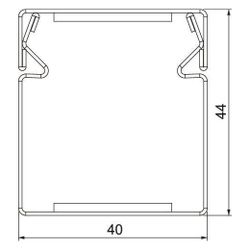 OBO Bettermann Brandschutzkanal PLM D 0404 RW, 40x40x2000mm, Stahl, Weiß... OBO-7218002 4012197351281 (Abb. 1)