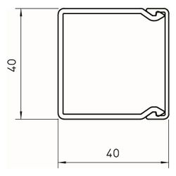 OBO Bettermann Leitungsführungskanal WDK 40x40x2000mm, Bodenlochung, PVC, Weiß... OBO-6191126 4012196363490 (Abb. 1)