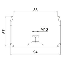 OBO Bettermann Mittenabhängung MAH 60 100, 60mm Seitenhöhe, Stahl, Zink... OBO-6358705 4012196939374 (Abb. 1)
