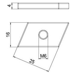 OBO Bettermann Gleitmutter ACMSN M6, 26mm, Stahl, Zinklamelle... OBO-1147056 4012196488810 (Abb. 1)