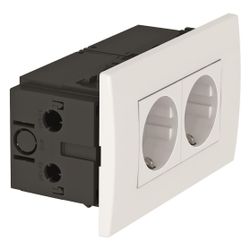 OBO Bettermann Steckdoseneinheit SDE-RW D0RW2, 16A 250V 84x140x60mm, Kunststoff, Weiß... OBO-6119407 4012195889144 (Abb. 1)