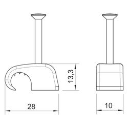 OBO Bettermann Haft-Clip 2027 40 LGR, 10-14mm 40mm, Kunststoff, Lichtgrau... OBO-2228858 4012195219972 (Abb. 1)