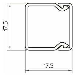 OBO Bettermann Leitungsführungskanal WDKH-20020RW, 17,4x17,4x2000mm, PC/ABS, Reinweiß... OBO-6175400 4012195812456 (Abb. 1)