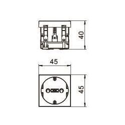 OBO Bettermann Schutzkontaktsteckdose STD-D0 RW1, 16A 250V, Kunststoff, Reinweiß... OBO-6120008 4012196046966 (Abb. 1)
