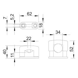 OBO Bettermann SOM-Schelle 3082, 22-34mm, Kunststoff, Lichtgrau... OBO-2124343 4012195196754 (Abb. 1)