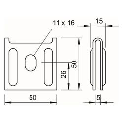 OBO Bettermann Wandbefestigung K 12 1818, bandverzinkt, Stahl, Zink... OBO-6437109 4012196208876 (Abb. 1)