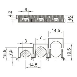 OBO Bettermann Reihen-Druck-Schelle 2037, 3-7mm, Polyamid, Lichtgrau... OBO-2250071 4012195221296 (Abb. 1)