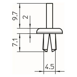 OBO Bettermann Spreizniet KSN 1, 4,5mm, PP, Lichtgrau, 6178520... OBO-6178520 4012196014279 (Abb. 1)