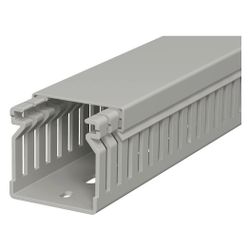 OBO Bettermann Verdrahtungskanal LK4 40040, 40x40x2000mm, geschlitzt, PVC, steingrau... OBO-6178012 4012196000531 (Abb. 1)