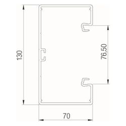 OBO Bettermann Geräteeinbaukanal GK-70130RW, 70x130x2000mm, PVC, Reinweiß... OBO-6274500 4012195656739 (Abb. 1)