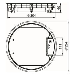 OBO Bettermann Geräteeinsatz GESR9 U 7011, 324mm, Kunststoff, Eisengrau... OBO-7405528 4012195104162 (Abb. 1)