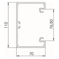 OBO Bettermann Geräteeinbaukanal GK-70110RW, 70x110x2000mm, PVC, Weiß... OBO-6274300 4012195655473 (Abb. 1)