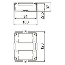 OBO Bettermann Stoßstellenverbinder PLM SIC 0410, EI90, 37x100mm, bandverzinkt, Grau... OBO-7218029 4012197450915 (Abb. 1)