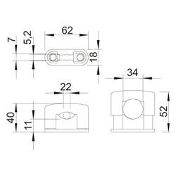 OBO Bettermann SOM-Schelle 3082, 22-34mm, Kunststoff, Lichtgrau... OBO-2124343 4012195196754 (Abb. 1)