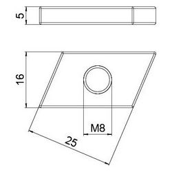 OBO Bettermann Gleitmutter ACMSN M8, Gewindemaß 8mm Länge 26mm, Stahl, Zinklamelle... OBO-1147060 4012196488827 (Abb. 1)
