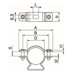 OBO Bettermann Abstandschelle ASL 733 30, 25-30mm, Aluminium... OBO-1362822 4012196600199 (Abb. 1)