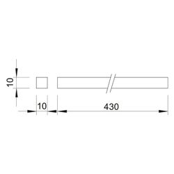 OBO Bettermann Klemmschiene 1801 KL2, 430x10x10mm, Messing vernickelt... OBO-5015804 4012195378976 (Abb. 1)