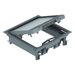 OBO Bettermann Geräteeinsatz GES4-2U10T, 222x222x65mm, Kunststoff, Grau... OBO-7405145 4012195890645 (Abb. 1)