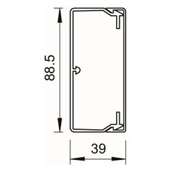 OBO Bettermann Wand- und Deckenkanal WDK 40x90x2000mm, 40x90x2000mm, PVC, Weiß... OBO-6191142 4012196794416 (Abb. 1)