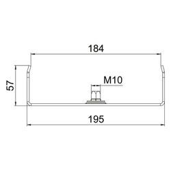 OBO Bettermann Mittenabhängung MAH 60 200 FS, 60mm Seitenhöhe, 200mm Breite, Stahl, Zink... OBO-6358713 4012196939497 (Abb. 1)