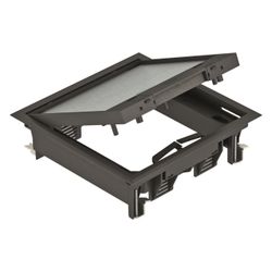 OBO Bettermann Geräteeinsatz GES4-2U10T 9011, 222x222x65mm, Kunststoff, Schwarz... OBO-7405146 4012195890676 (Abb. 1)