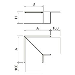 OBO Bettermann Flachwinkel PLM FA 1220 FS, 90 Grad, 275mm Außenbreite, 120mm Innenhöhe, 20... OBO-7218070 4012197365486 (Abb. 1)