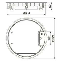 OBO Bettermann Geräteeinsatz GESR9 U 7011, 324mm, Kunststoff, Eisengrau... OBO-7405528 4012195104162 (Abb. 1)