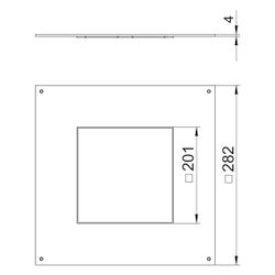 OBO Bettermann Montagedeckel DUG 250-3 4, 282x282x4mm, Stahl... OBO-7400459 4012195431251 (Abb. 1)