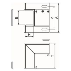 OBO Bettermann Inneneck BSKM-IE 0711, 90 Grad, 135x174mm, Stahl, bandverzinkt... OBO-7216340 4012195917304 (Abb. 1)