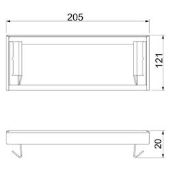 OBO Bettermann Endstück PYROLINE Rapid PLM EP 1220 FS, 205x20x121mm, Stahl, bandverzinkt... OBO-7218094 4012197310240 (Abb. 1)