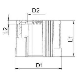 OBO Bettermann Rohrendtülle 129 TB M20, Steck, Polyethylen, Grau... OBO-2047831 4012196332250 (Abb. 1)
