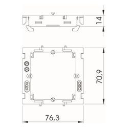 OBO Bettermann Montageträger 71MTD 1-fach, 71x76x20mm, Kunststoff... OBO-6288577 4012195809128 (Abb. 1)