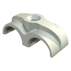 OBO Bettermann Doppel-ISO-Nagelschelle 3030 2, 7-11mm, Kunststoff, Lichtgrau... OBO-2213117 4012195213017 (Abb. 1)